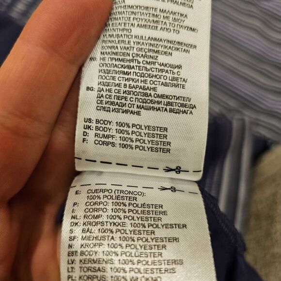 Adidas Golf Tee Shirt size Large Blue striped Sports Men's - Picture 8 of 8